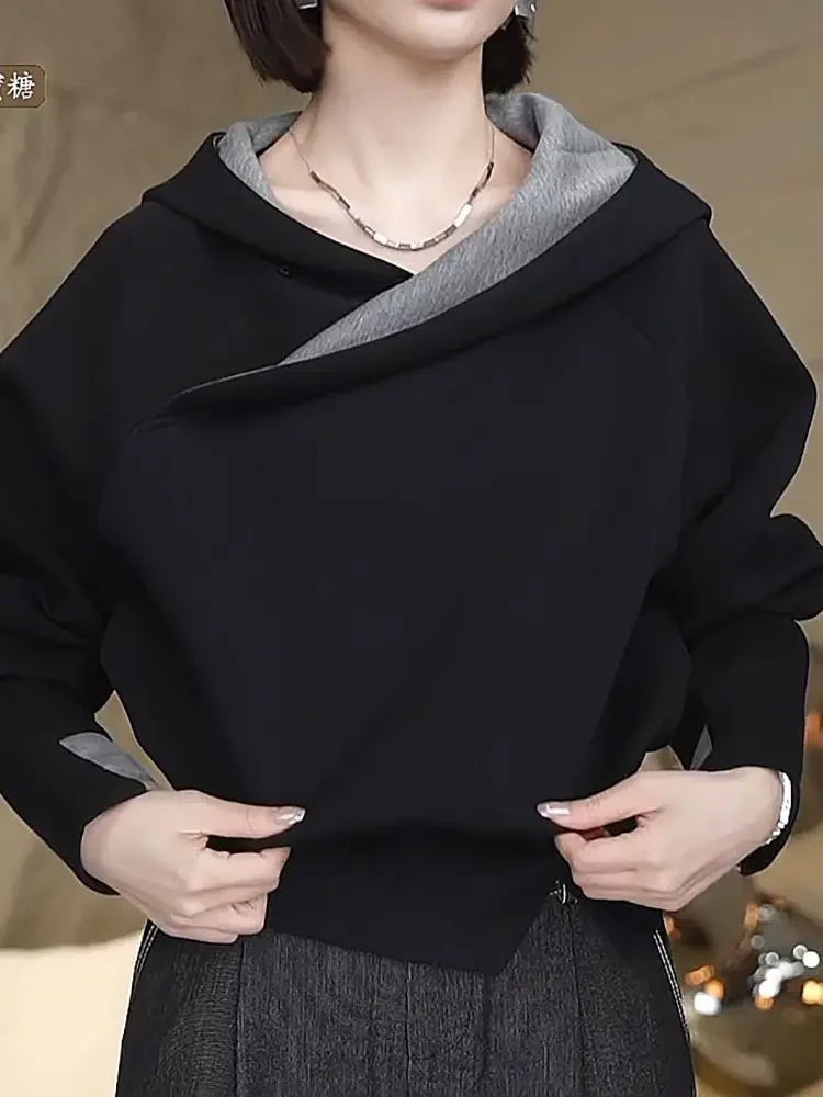 Loose High Quality Hoodies Baggy Plain Hooded Sweatshirt for Women Coat Essential Casual Woman Tops Cheap E Emo Korean Fashion M