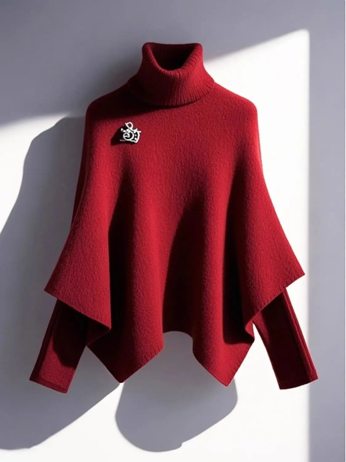 Chic Fake Two-Piece Cloak Sweater Women's Outer Wear 2025 Autumn Winter New Slim High-End Super Nice Pullover Y2k Knitted Top