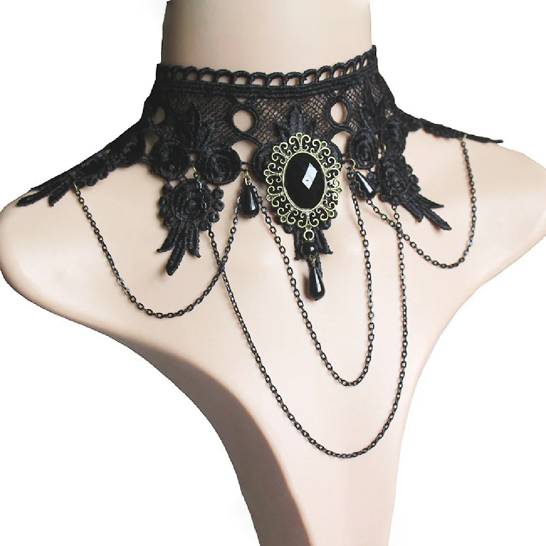 Girl Black Lace Choker Necklace For Women Trendy Neck Chain Collarbone Necklaces Punk Lolita Gothic jewelry For Girls Vintage