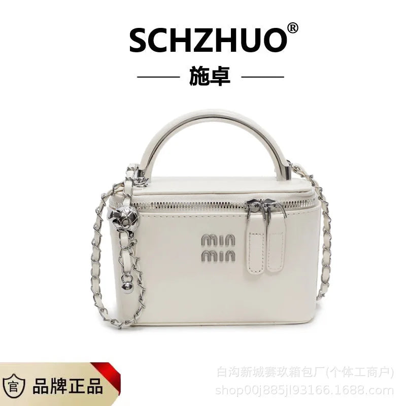 Fashionable Box Handbag Women's Simple Crossbody Small Square Bag Spring 2025 New Style Single Shoulder Chain Bag