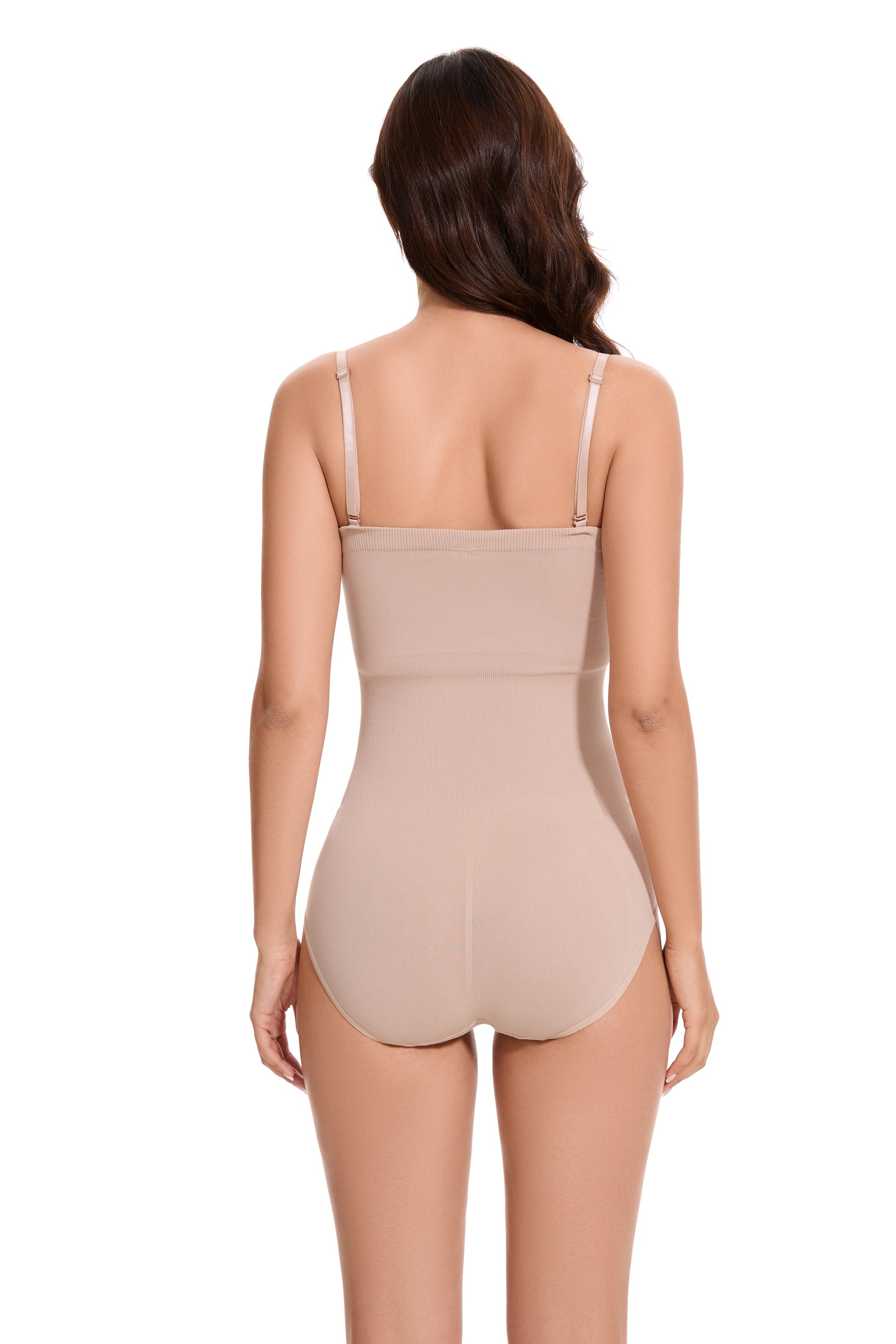1 Piece Women Shapewear Bodysuit Removeable Shoulder Strap Body Shaper Seamless Tummy Control Slimming Flat Belly for Underwear