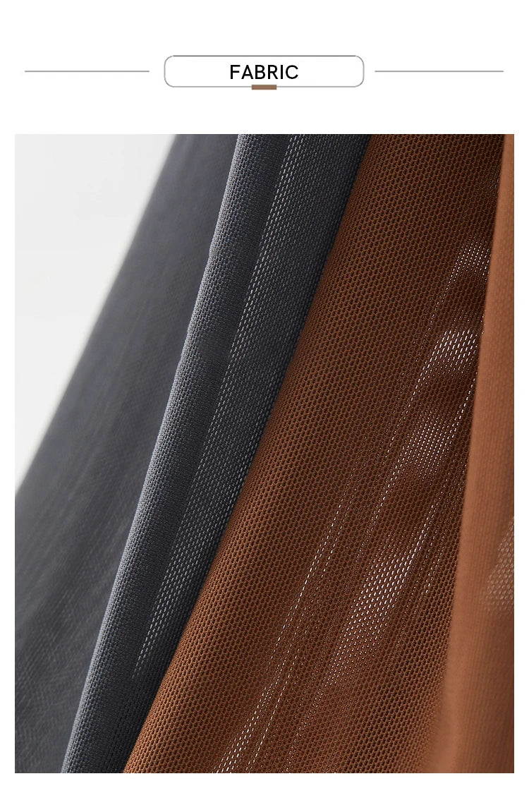 Amii Minimalism Mesh T-shirts For Women 2025 Spring New Office Lady Half-high Neck Micro Perspective Slim Retro Shirt 12423055