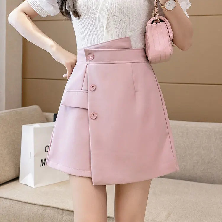 Skirts Women Autumn New Arrival High Waist Design Asymmetric Fashion Korean Style Office Female Hot Sale Chic Solid Romantic Ins