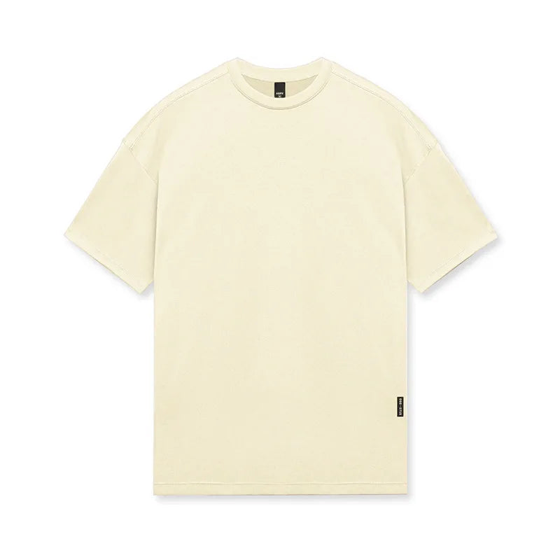 Men's Summer Casual Loose Oversized T-shirt O-Neck Short Sleeve Tee Male Quick Dry Breathable Gym Fitness Undershirt Clothing