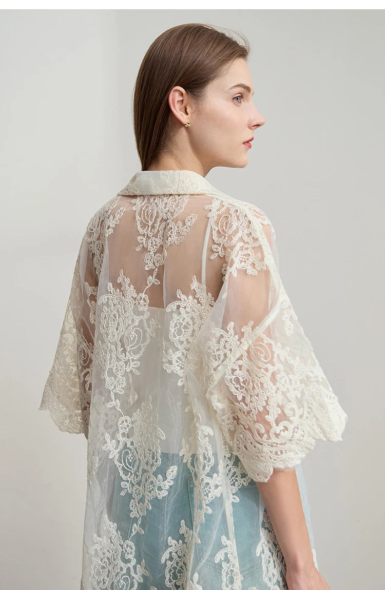 AMII Minimalist Office Lady Print Shirts Women Summer 2025 Short Sleeve Turn-down Collar Loose Blouses Female Fashion 12542155