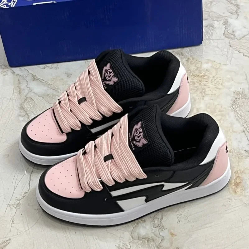 Summer Chunky Ladies Sneakers Thick Bottom Increased Ultra-Light Non-Slip Wear-Resistant Bread Casual Sneakers Vulcanized Shoes