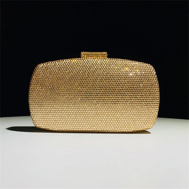 High End Luxury Rhinestone Handbag Women Fashion Formal Wedding Party Evening Bags Ladies Elegant Diamond Yellow Bling Clutch