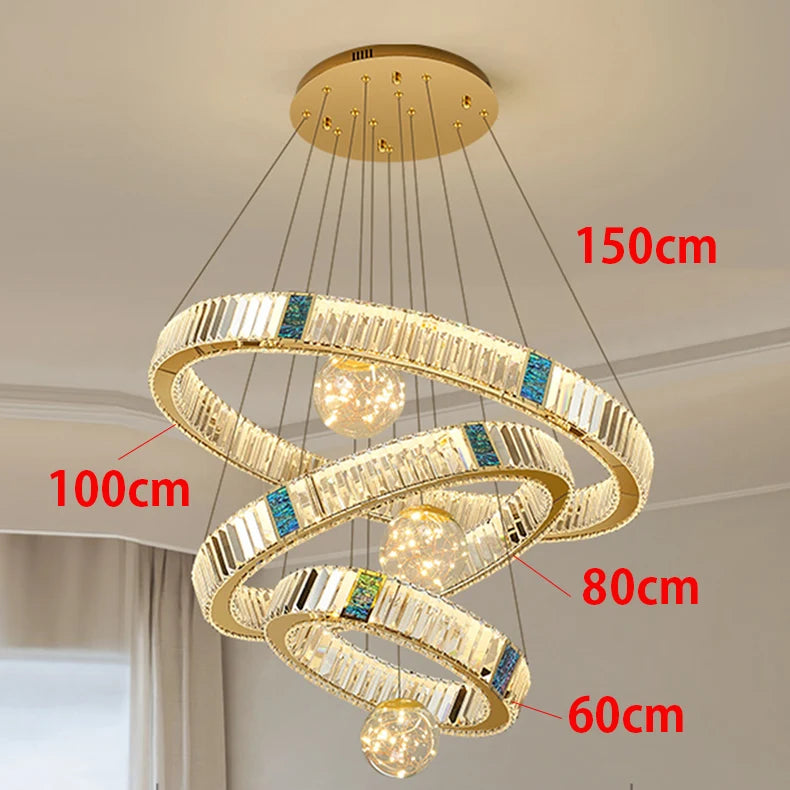 home decorationPendant lights, luxury crystal living room chandelier, bedroom Pendant lamp, ceiling light, indoor lighting