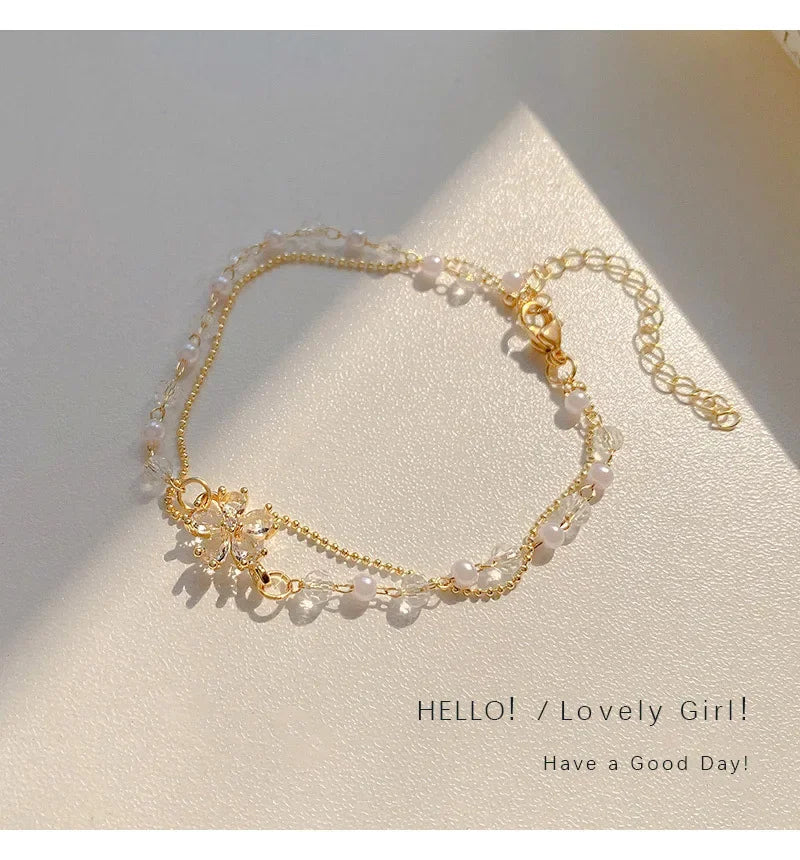 Vintage Gold Color Cuff Bracelet Set of 4 Stainless Steel Butterfly Bracelet Combination Fashion Elegant Bracelet Jewelry Gifts