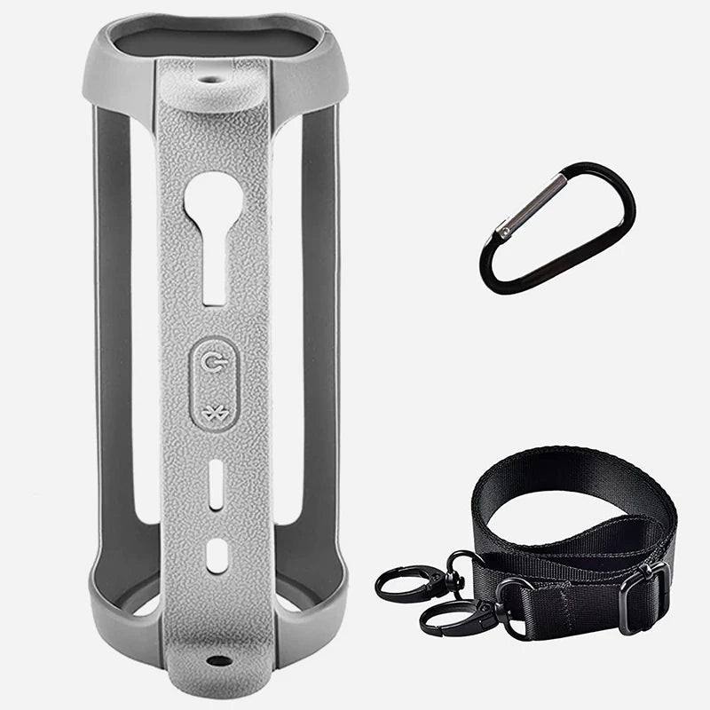 ZOPRORE Silicone Sling Speaker Case Cover for JBL Flip 6 Portable Soft Protective Case for JBL Flip6 Wireless Bluetooth Speaker