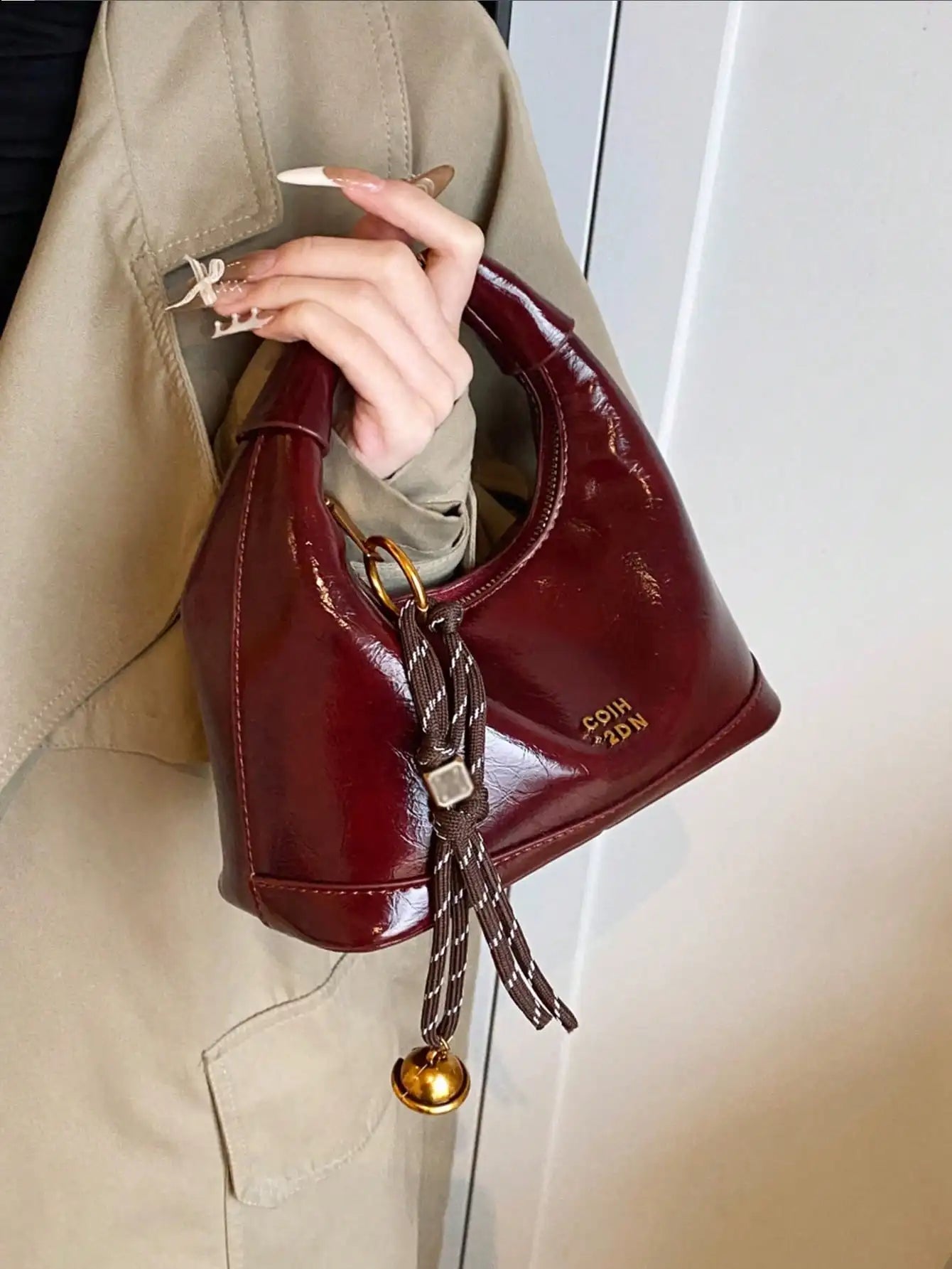 Solid Color PU Leather Minimalist Women Tote Handbag, Versatile Style Handbag Crossbody Shoulder Bags Large Capacity Hobo Purses