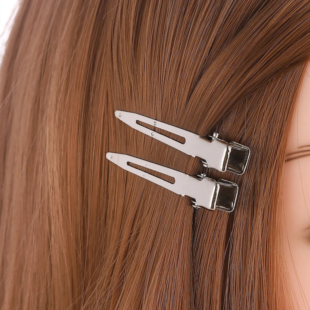 30pcs Women's Metallic Silver Fashion Hair Clip For Daily Wear Street Fixed Hair Pin Professional Ladies Salon Curl Hairclip