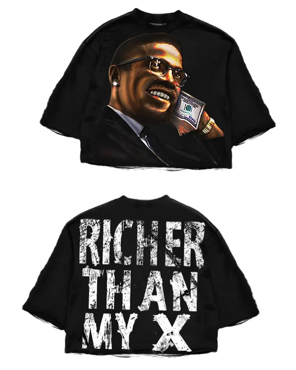 Streetwear T Shirt Y2K Clothes Retro Hip Hop Street Character Print Oversized TShirt Mens Round Neck Cotton Half Sleeve Tops