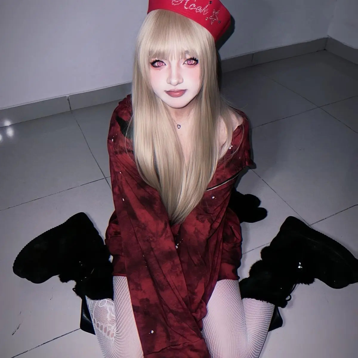 Y2k Aesthetic Printing Punk Hoodies Women Grunge Loose Pocket Oversized Hooded Hoody Harajuku Streetwear Emo Zipper Sweatshirts