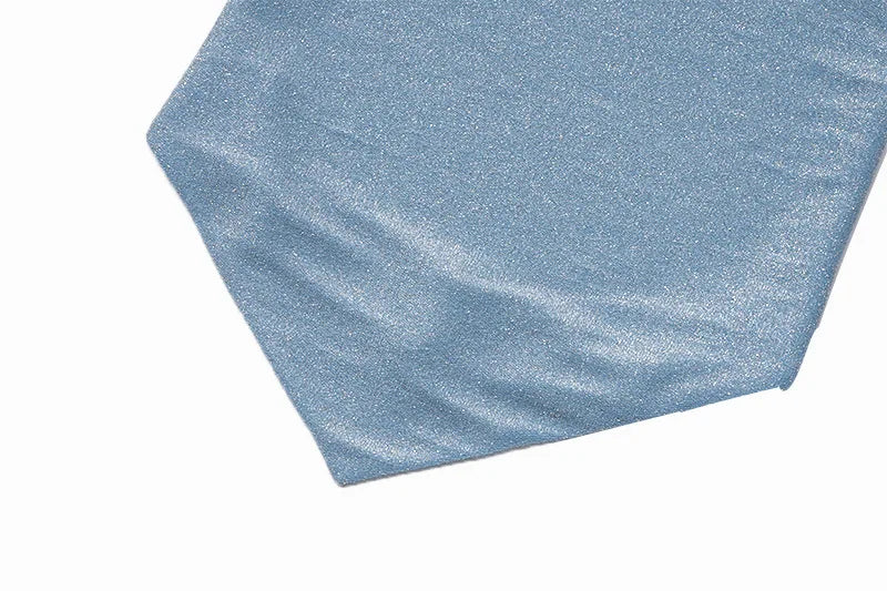 Halter Top Glitter Tanks 2025 Summer Outfits Blue Bright Silk Camis Ruched Top Crop Backless Vests Sexy Tops Cropped Clothes