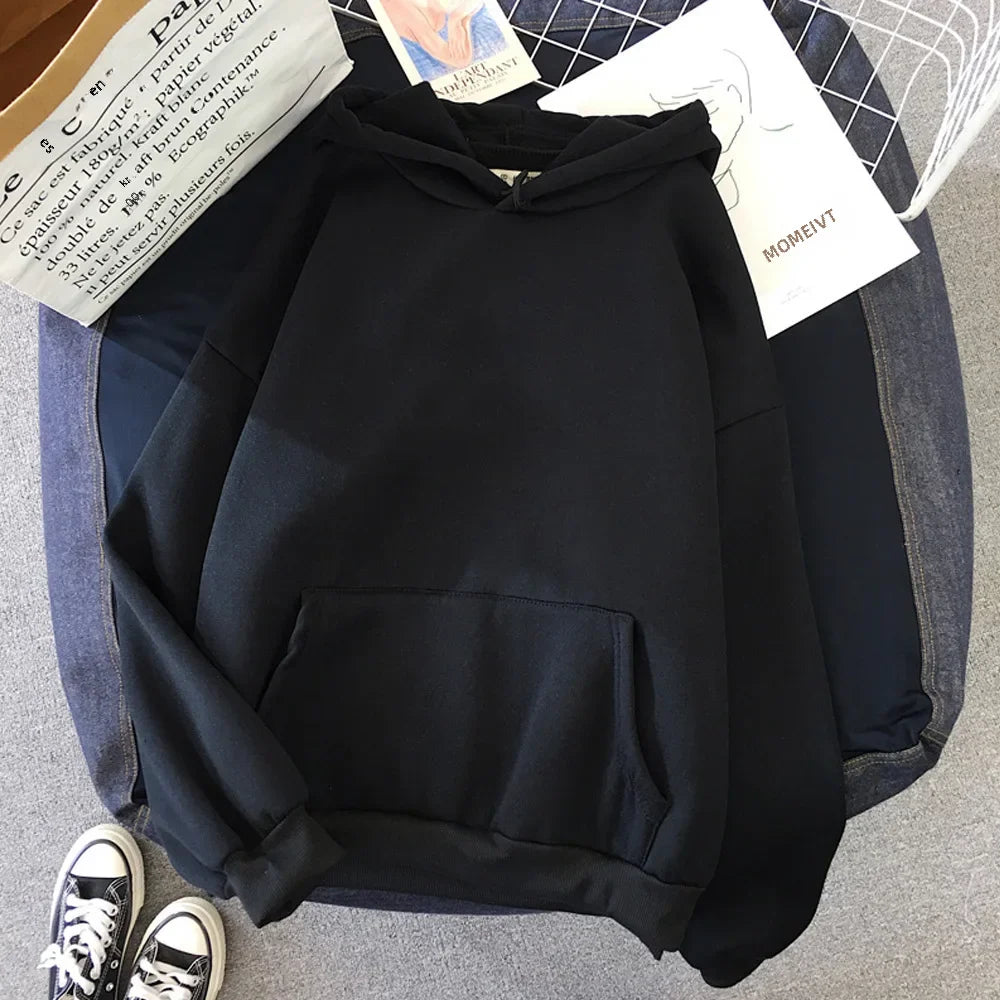2023 Amazon Ebay Cross-border Selling Solid Color Hooded Sweatshirt For Women Independent Station Ebaywomen's Blank Hoodie 2temu