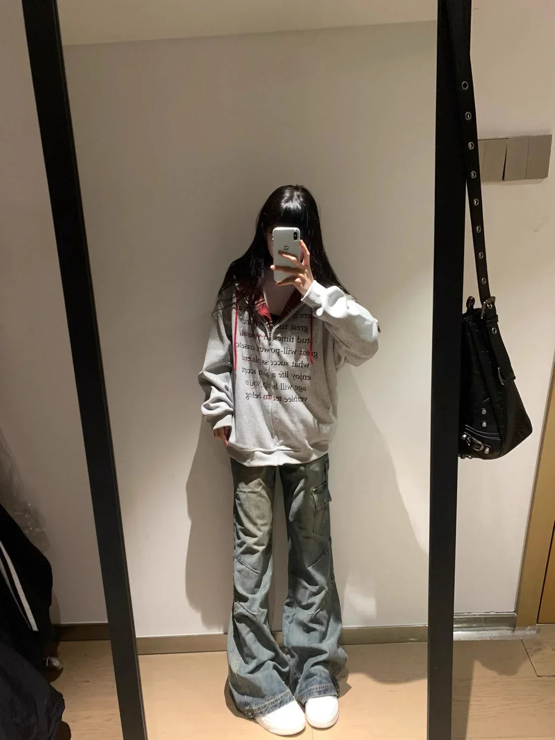 Hua Cotton Blend Milk Silk Hoodie Zipper Couple Jacket Retro Letter Patchwork Hat Sweatshirt 280g Vintage Style Women's Clothing