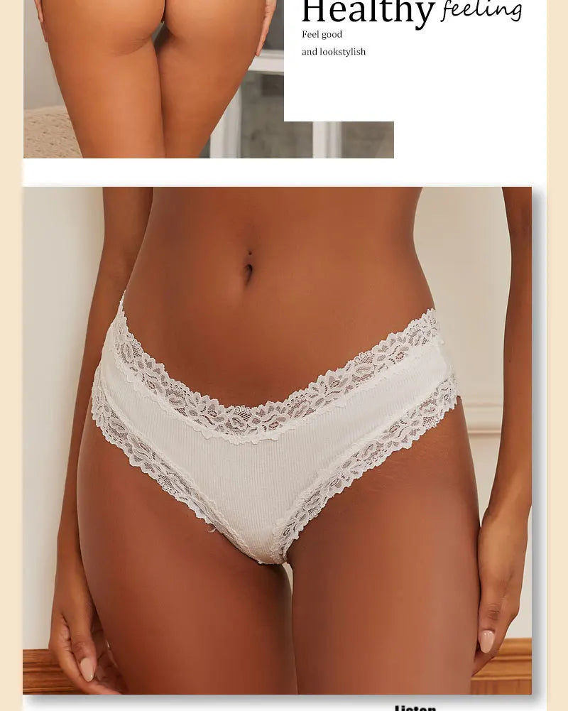 7PCS/Set Women Sexy Lace Panties Seamless Cotton Brazilian Panties Girls Breathable Sexy Low Rise Underwear Female Soft Lingerie