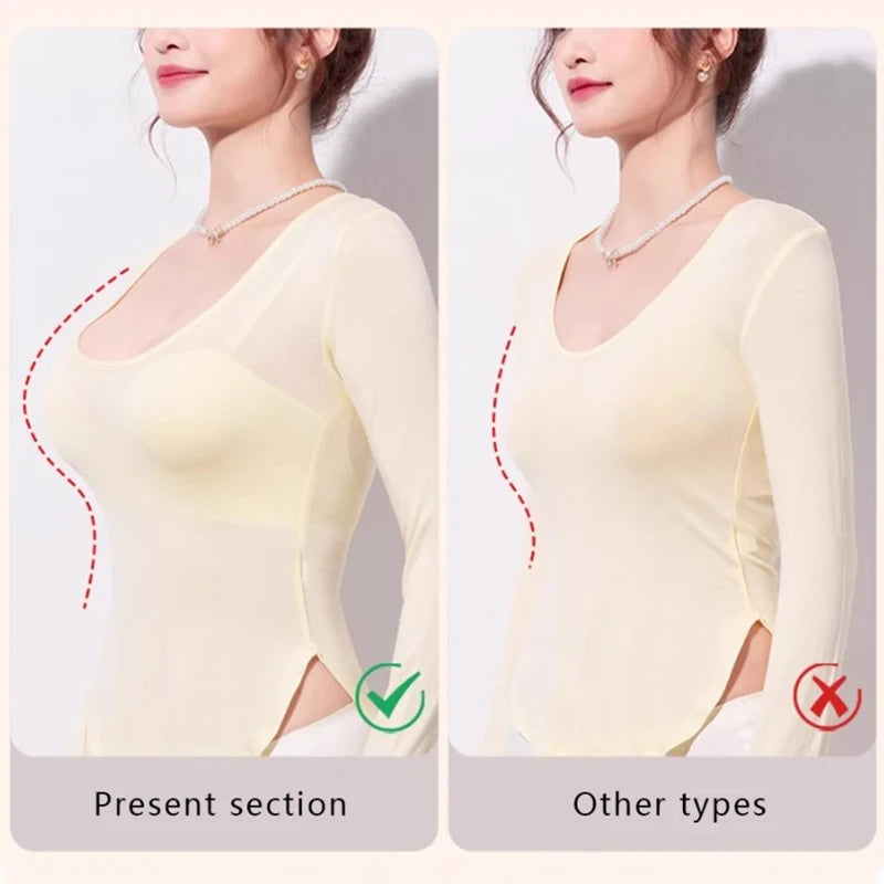 FallSweet Push Up Bra for Women Seamlesss Bras Comfortable Wireless Bralette 8cm Thick Chest Brassiere Sexy Lingerie 32-38AB