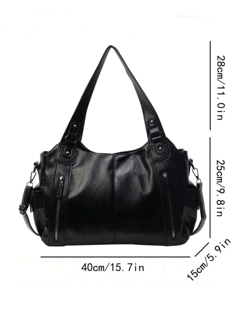 Y2K Women Vintage Retro PU Leather Handbags Underarm Crossbody Buckle Ladies Hand Bag Purse Handbags Shoulder Armpit Tote Bags