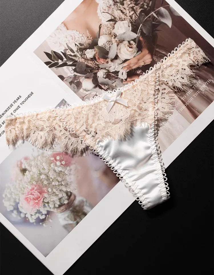 Lace Panties Sexy Women's Underwear Briefs G String Transparent Seamless Thong Low Waist Hollow Out Underpants Size S-XL