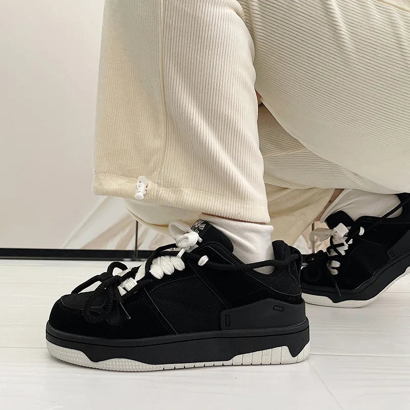 Men's Sneakers Lace Up Casual Shoes Spring Trend Platform Men Shoes Couple Outdoor Running Shoes Designer Women Vulcanized Shoe