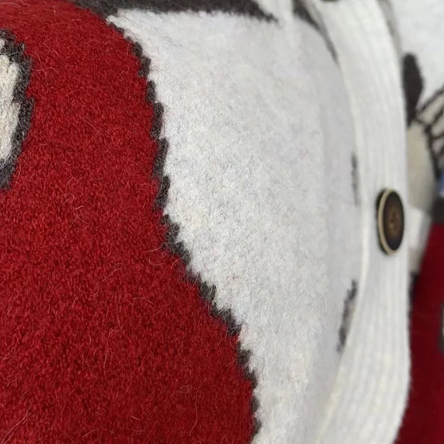 Disney Knitted Cardigan Japanese Donald Cartoon Sweaters for Women Coat Female Autumn and Winter Loose Wild Thicken Kawaii Tops