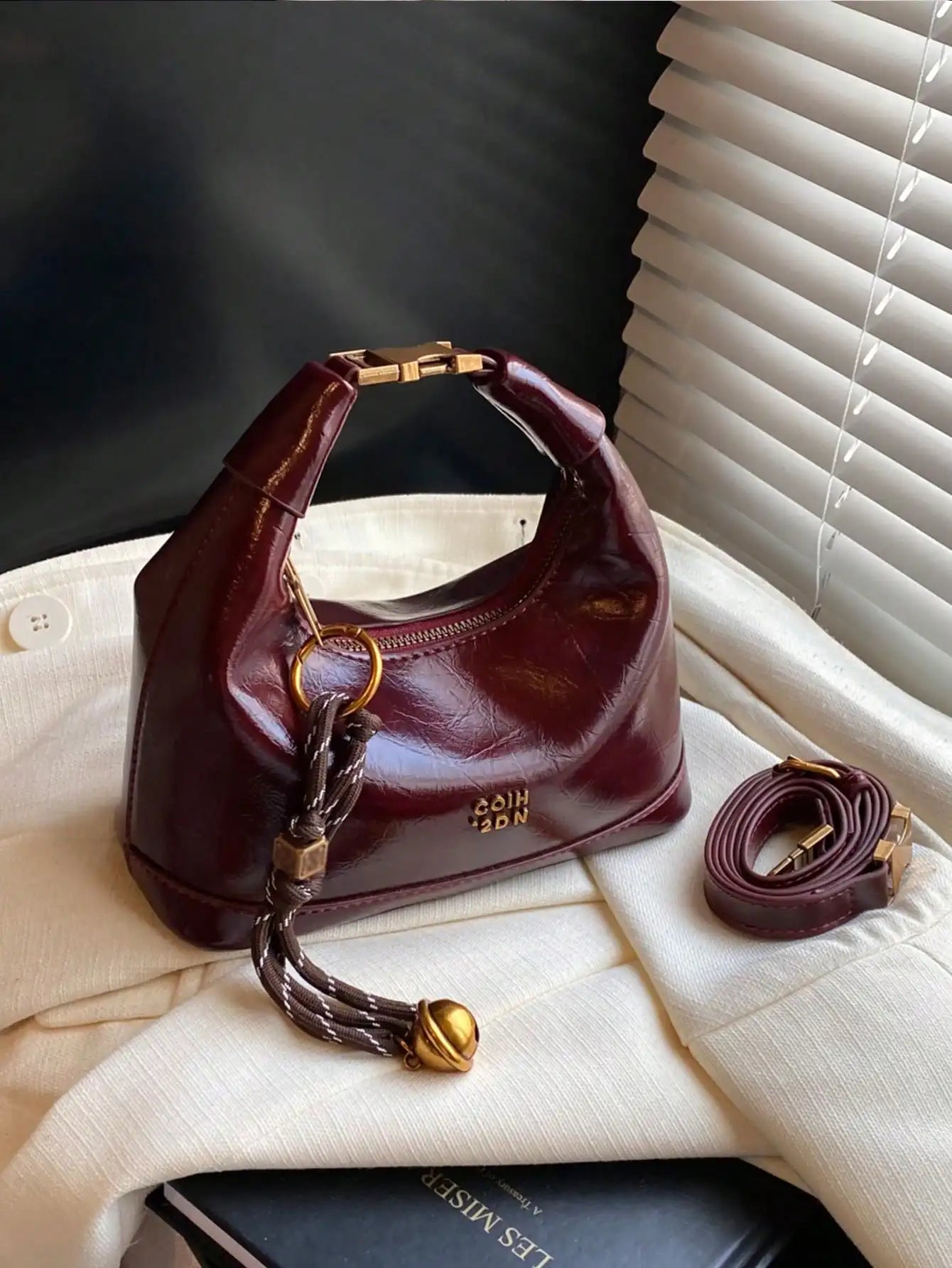 Solid Color PU Leather Minimalist Women Tote Handbag, Versatile Style Handbag Crossbody Shoulder Bags Large Capacity Hobo Purses