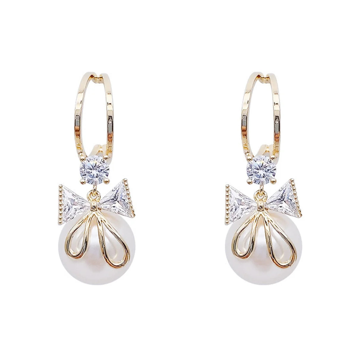 2PC Women's Trendy Bow Earrings Set European American Style for Outdoor Travel Carnival Banquet Party Festival Fashion Gift