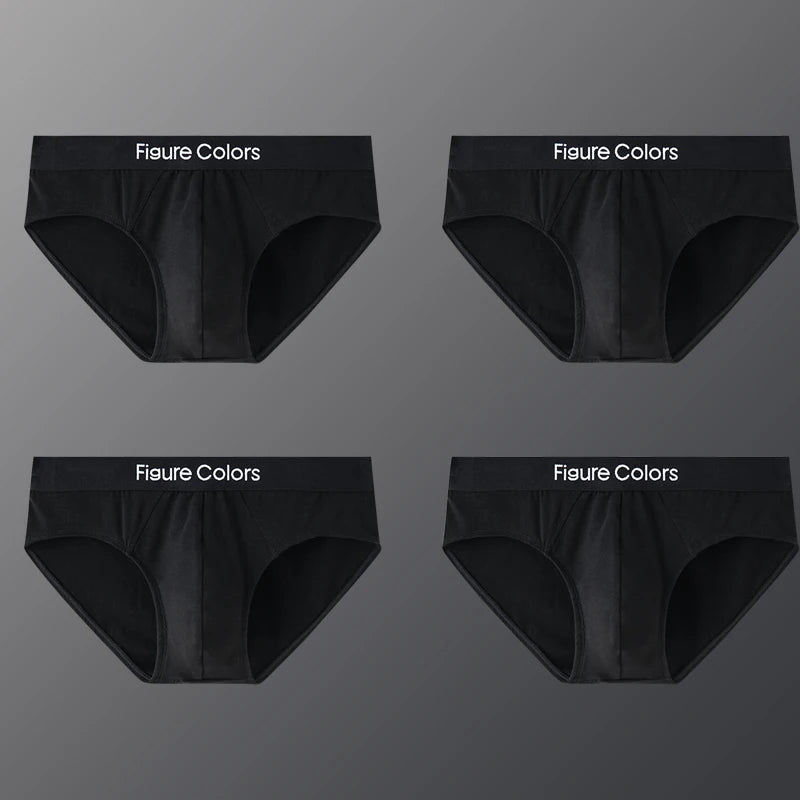 4pcs Men's Briefs Underwear Sexy Antibacterial Men's Panties Underpants Male U Convex boxer briefs for Man Absorbent Elastic