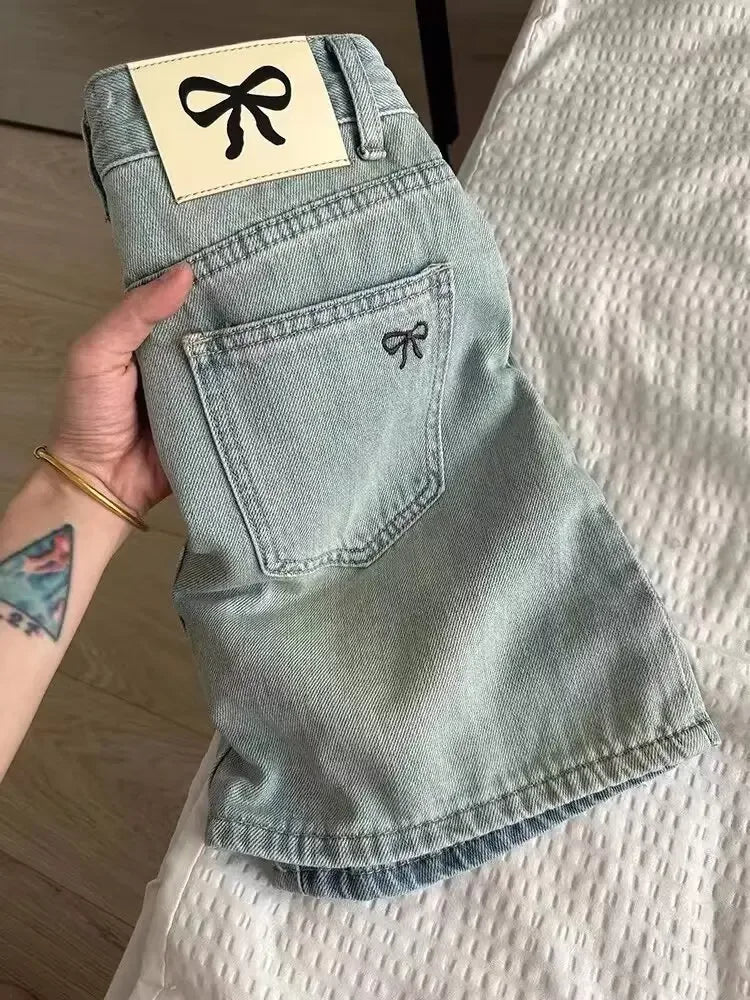 American Style Vintage Denim Skirt Women's Summer 2025 New Plus Size Slimming A- Line Mini Dress Hiding Belly Minimalist Design