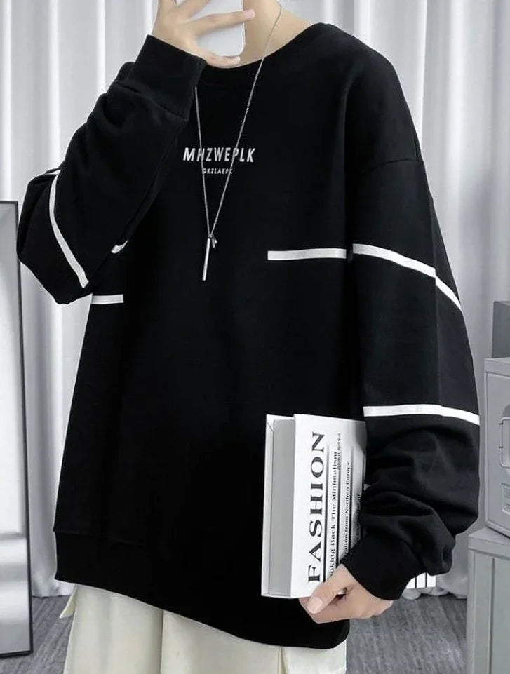 T Shirts for Men Streetwear Tops Baggy Aesthetic Male Clothes Hip Hop Stripe Regular Fit Cotton Designer Quotes Harajuku Fashion