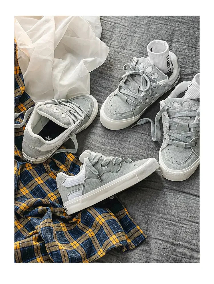 2025 trend men's casual shoes small white shoes board shoes Daddy shoes size