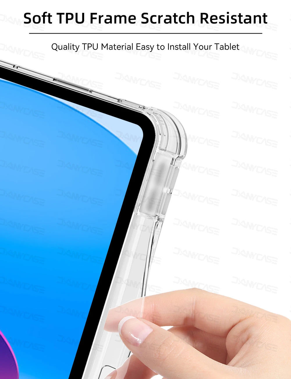 Transparency Case for 2024 iPad Pro 13in 11in M4 Air 11-inch 13-inch M2 iPad 10th Gen 10.9 Air 4/5 iPad 7/8/9th 10.2 5/6th 9.7in