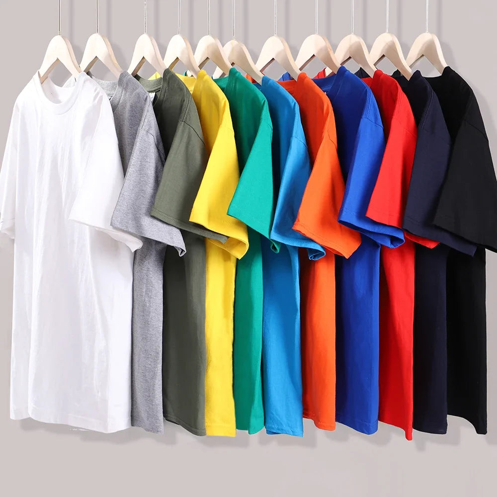 New Candy Color 100% Cotton T-Shirts Men Women 14 Colors Oversized Short Sleeves High Quality Brand Tee Clothing Soft T Shirts