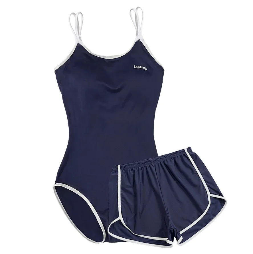 2024 New One-Piece Swimsuit for Women Conservative Belly Covering Slimming Ins Style Hot Spring Bathing Suit Girls