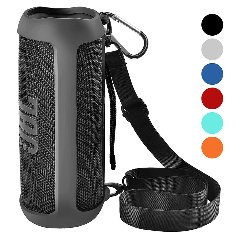 ZOPRORE Silicone Sling Speaker Case Cover for JBL Flip 6 Portable Soft Protective Case for JBL Flip6 Wireless Bluetooth Speaker
