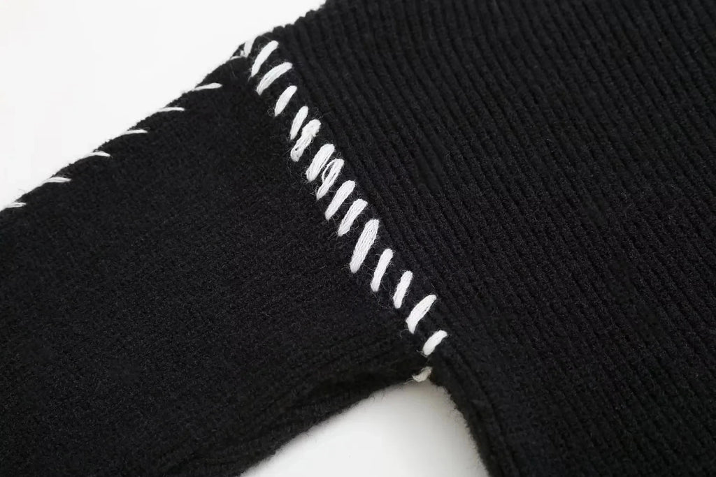 ZaZevity Autumn Winter Oversize turtleneck Sweater Loose Slimming Casual Design Sense Fashion Knit Top Outerwear