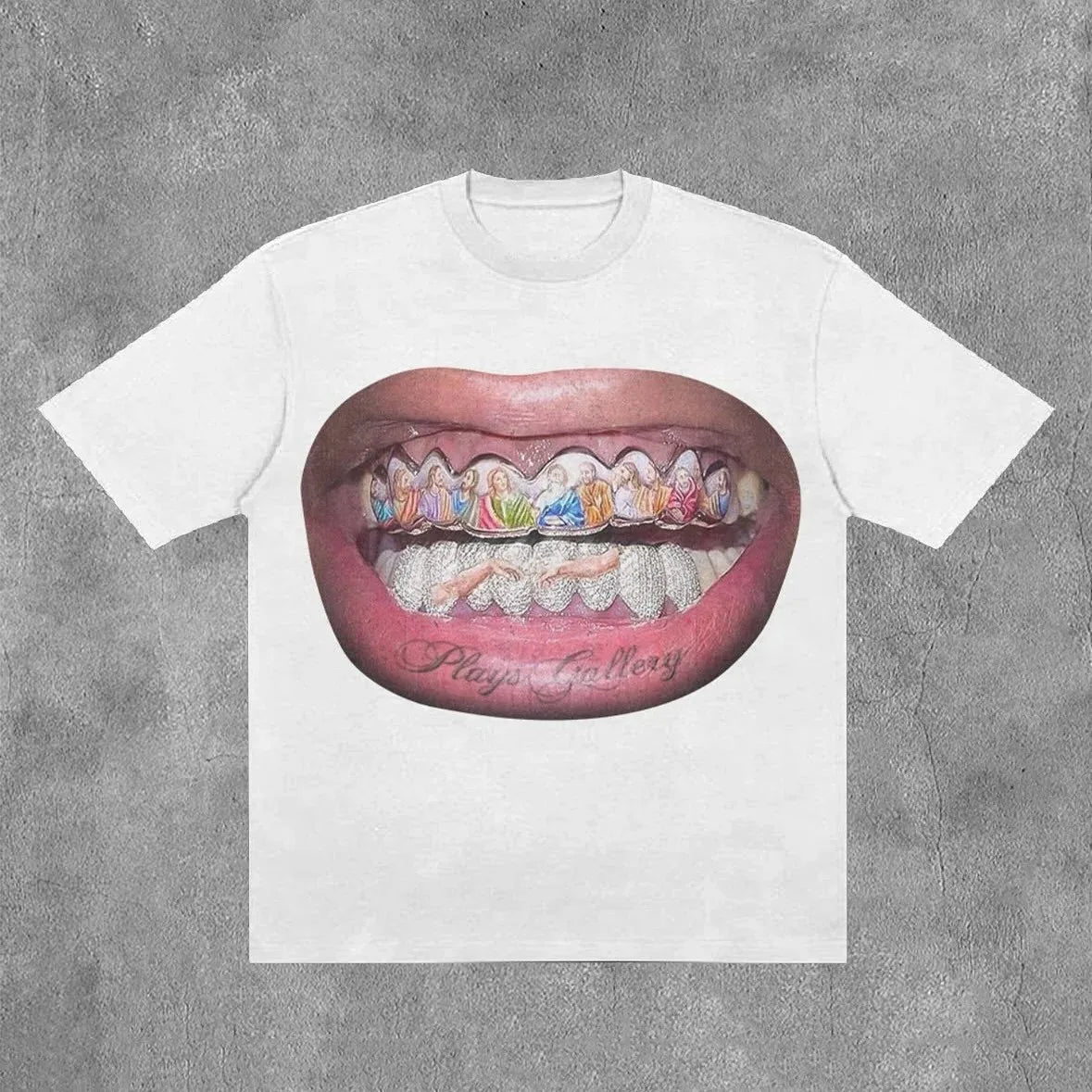 Y2K Trendy Fashion T Shirt Tops Harajuku Goth Character Graphic Print Oversized T Shirt Cotton Short Sleeves Streetwear Clothing
