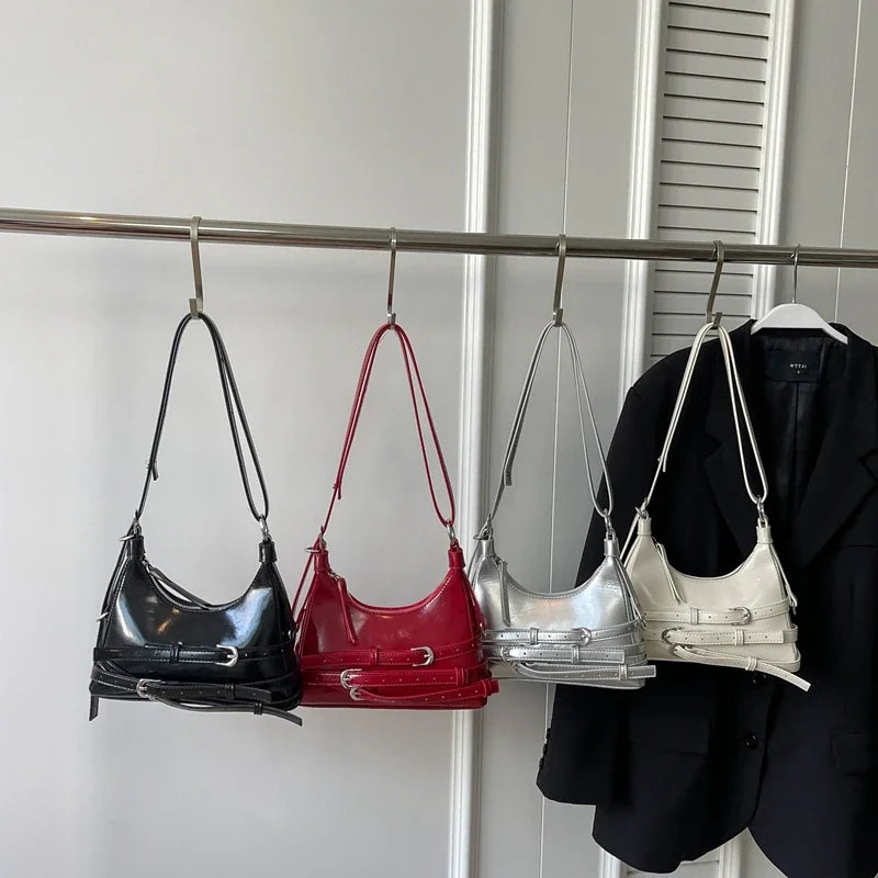 Fashion Sewing Thread Shoulder Bags Solid Soft 2024 Hot Sale Bags for Women Interior Compartment Zipper Pu Women's Handbags