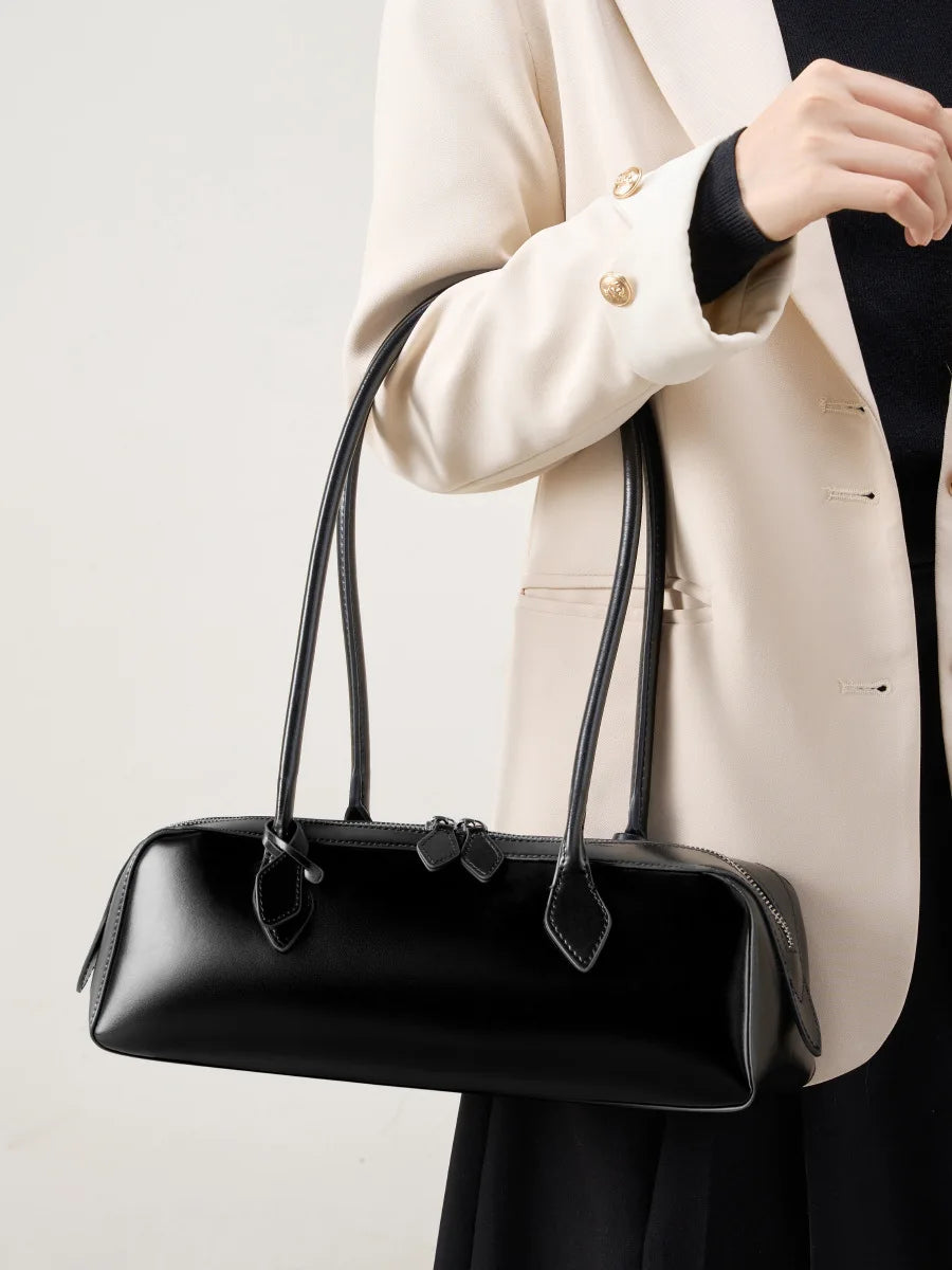 YANATARI genuine leather bag woman 2025 korean luxury bag vintage long shoulder bag Handbags ladies underarm Bag Shopping bag