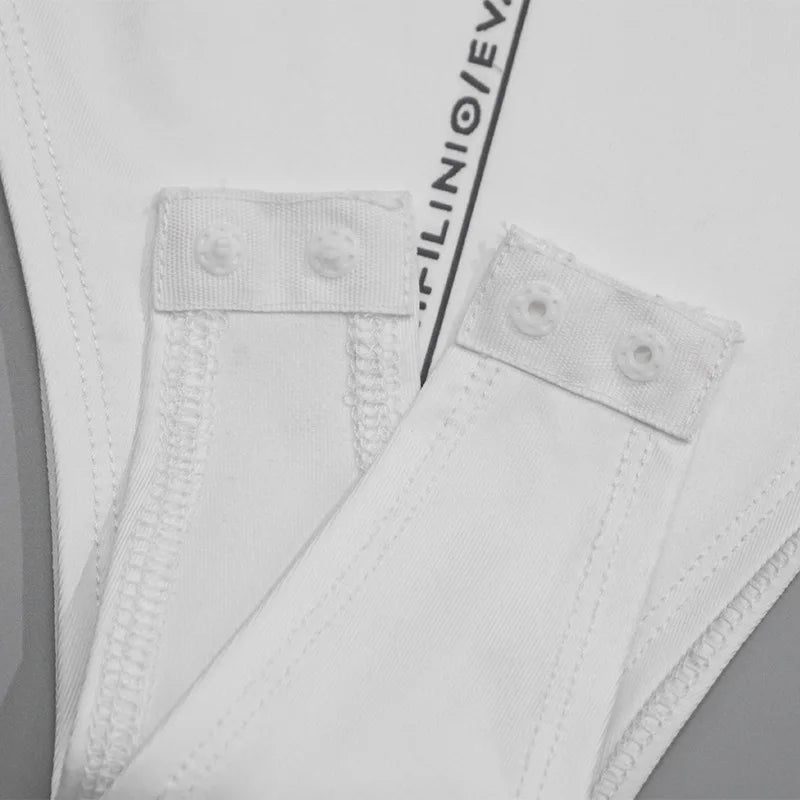 Letters Printing Sexy Bodysuit Lingerie Hot Tops For Women Y2k Clothes Long Sleeve Body Feminino One-pieces Festival Outfits