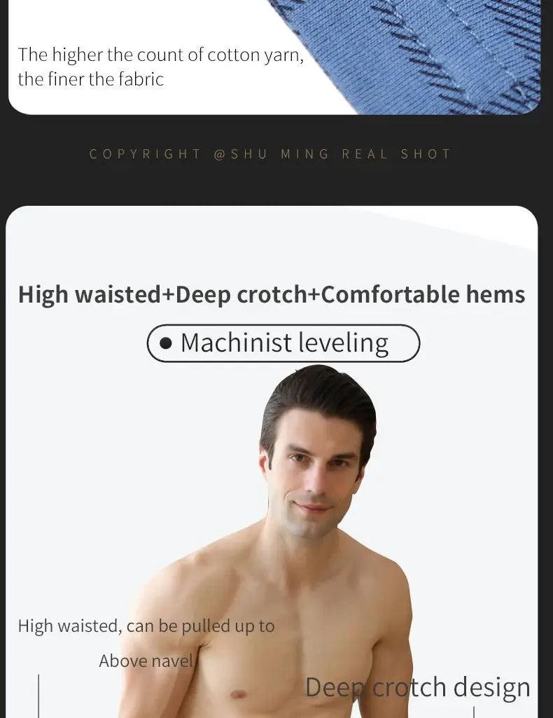 Plus Size M-3XL Men's Aro Pants Cotton Lattice Underwear Loose High Waist Summer Thin Breathable Home Shorts Pouch Underpants