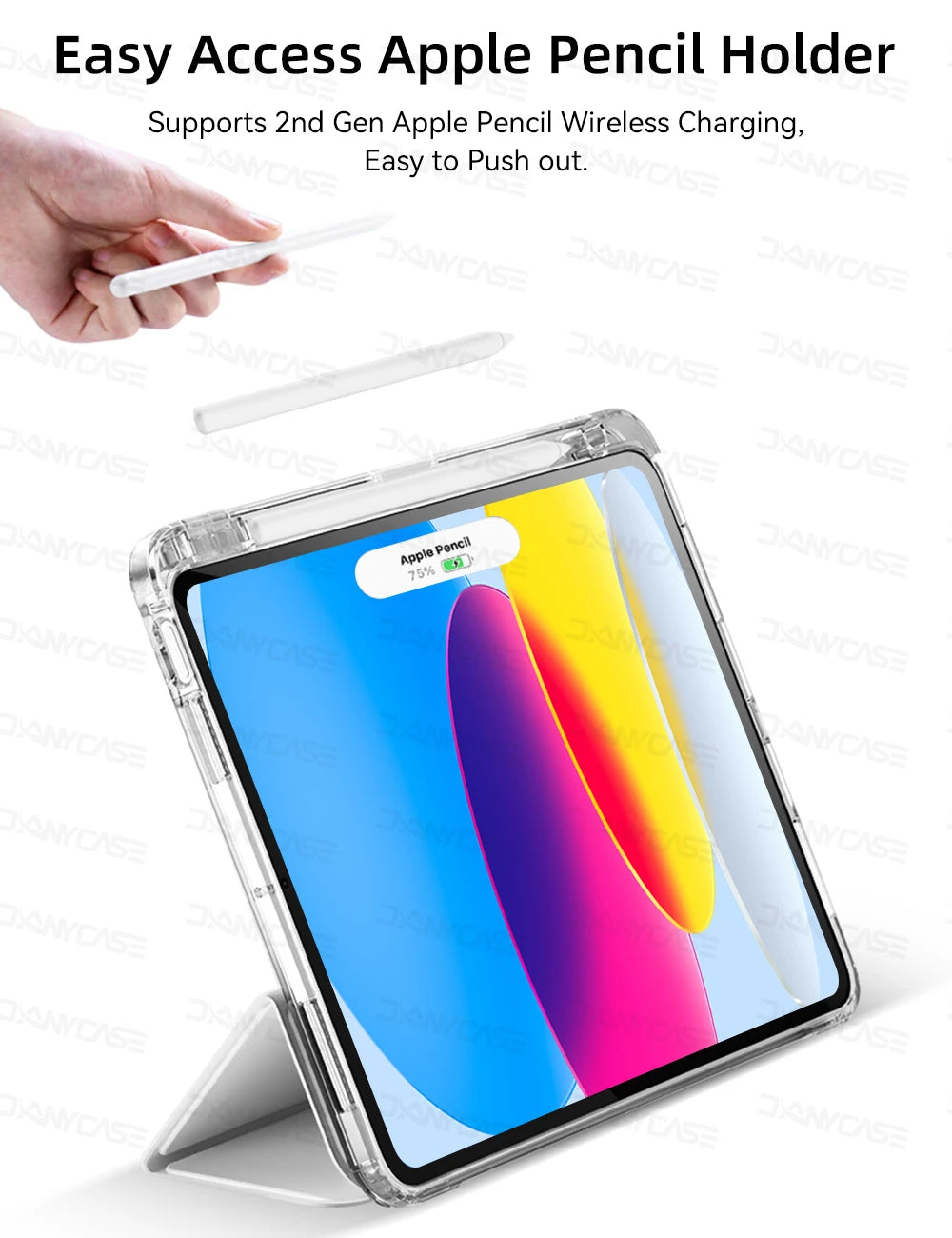 Transparency Case for 2024 iPad Pro 13in 11in M4 Air 11-inch 13-inch M2 iPad 10th Gen 10.9 Air 4/5 iPad 7/8/9th 10.2 5/6th 9.7in