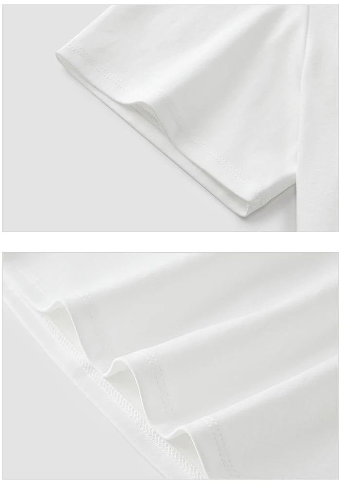 Semir Short-Sleeved T-Shirt For Women Short And Slimming With A Small Surprise New In 2024 Summer Pure Cotton Top