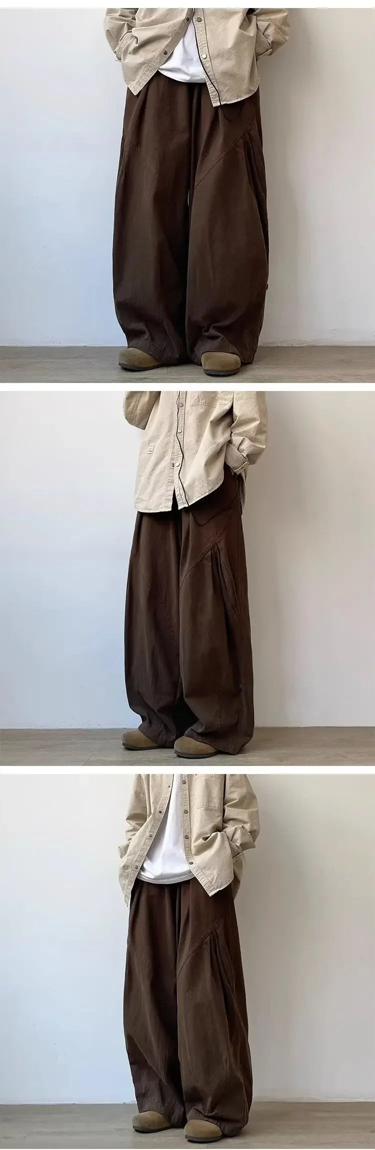 Japanese Style Functional Paratrooper Casual Pants Men Women's Preppy Vintage Versatile Loose Fit Straight Leg Bell Bottoms Work