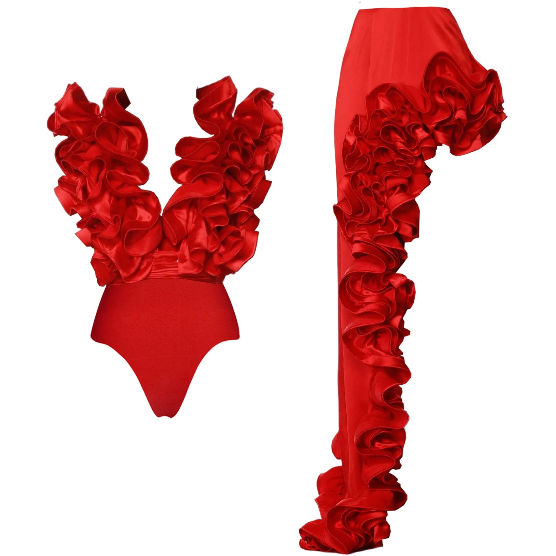 2024 New Off Shoulder Bow Tie One Piece Swimsuit Set Summer Swimwear Women Beachwear Luxury Bathing Suit
