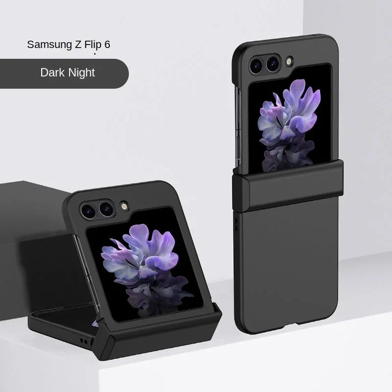 Skin Feel Hard Shell Phone Case for Samsung Galaxy Z Flip 6 5 4 3  Flip6 Flip5 Flip4 Flip3 5G Hinge Protection Shockproof Cover