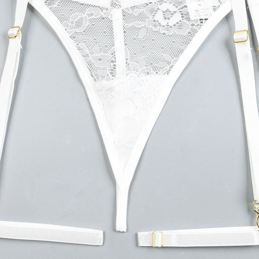 Diccvicc Beautiful Lingerie Eyelash Elegant Transparent Lace Bra Panty Set Floral Embroidery Women Sexy Underwear Exotic Outfit