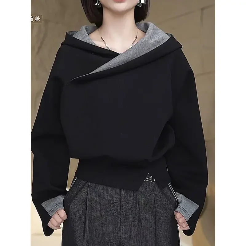 Loose High Quality Hoodies Baggy Plain Hooded Sweatshirt for Women Coat Essential Casual Woman Tops Cheap E Emo Korean Fashion M